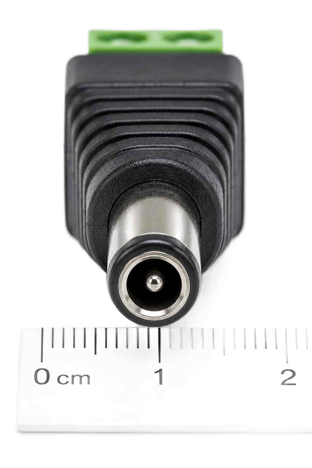 DC konektor samec svorkovnice - rozměry zástrčky 2,1x5,5mm